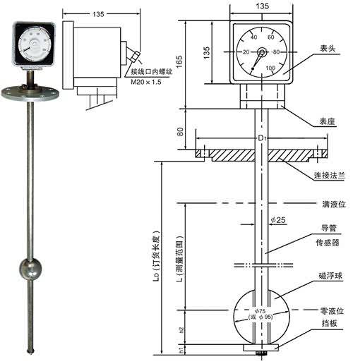 UQK-2型磁(ci)浮球液位計/B本安(an)防爆型